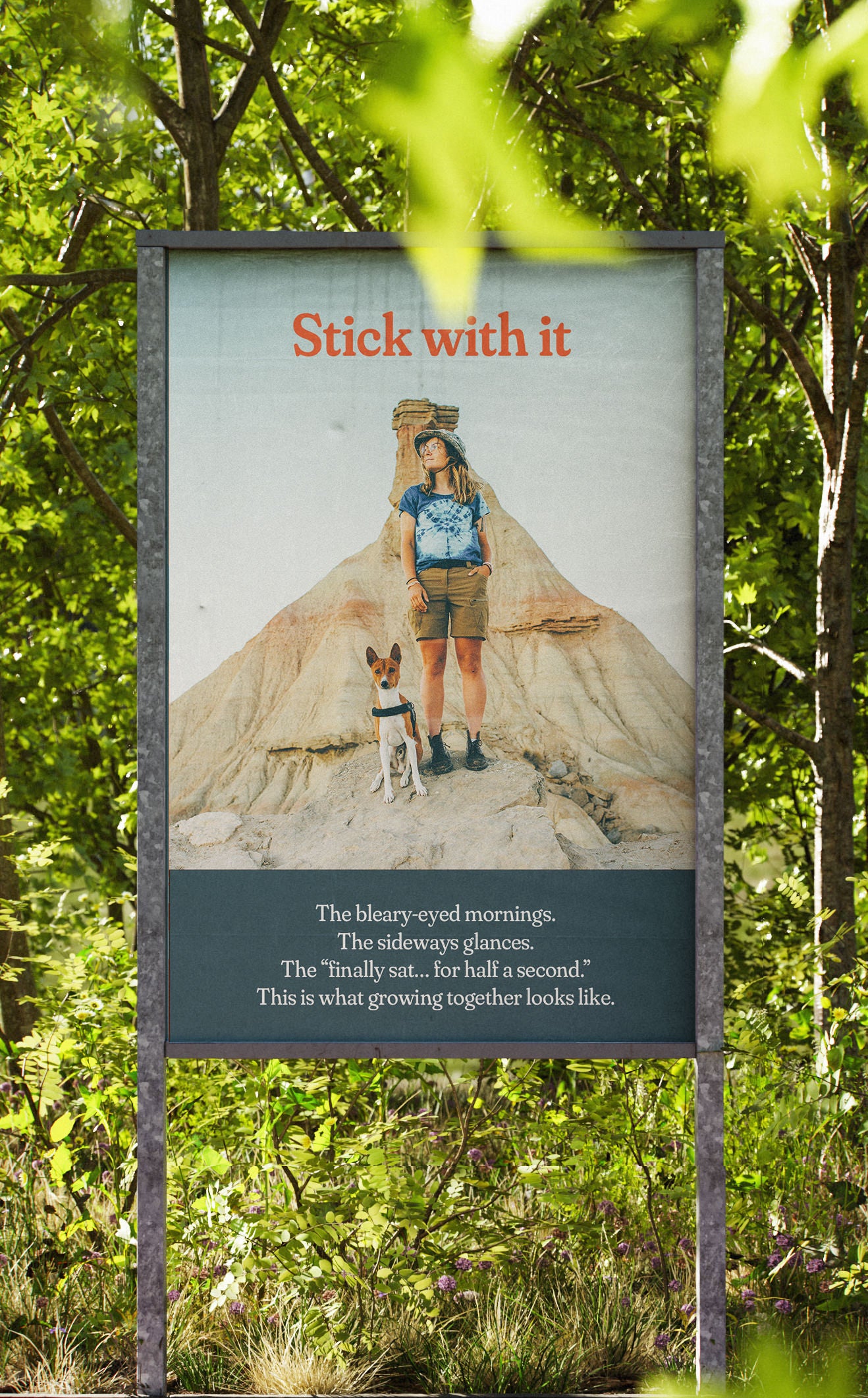 Stick with it, dog and human together.